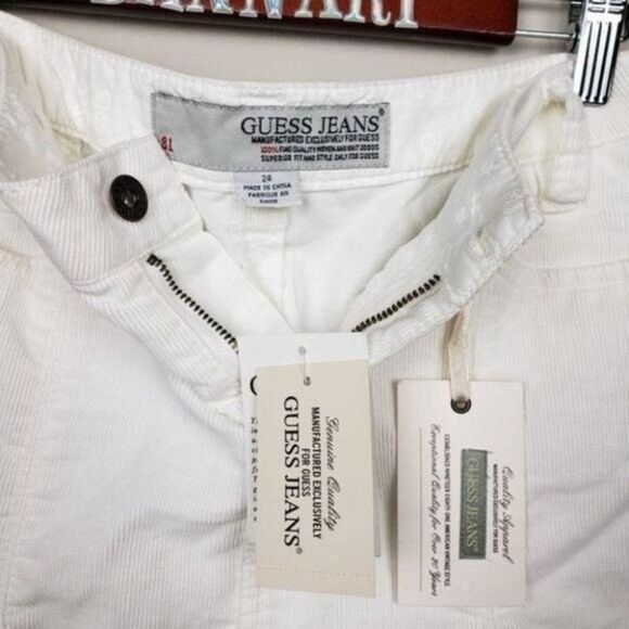 Guess godet coudoury jeans skirt white size 24 - Picture 4 of 9